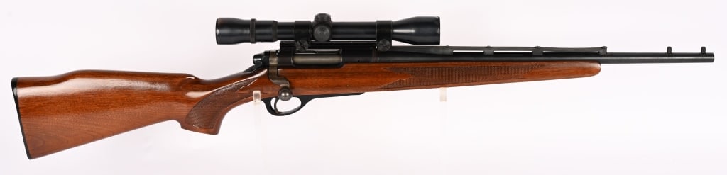 REMINGTON MODEL 600 BOLT ACTION RIFLE .243WIN: SERIAL NUMBER: 69412. BARREL: 18 1/2". CALIBER: .243 WIN. MANUFACTURED: 1963. The Remington Model 600 is a lightweight, short-action bolt-action carbine produced from 1964 to 1967, featuring a