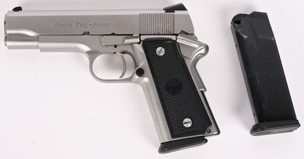 PARA ORDINANCE 7.45 LDA .45 ACP SEMI AUTO PISTOL: SERIAL NUMBER: P127581. BARREL: 5". CALIBER: .45 ACP. The Para Ordnance 7.45 LDA (Light Double Action) is a .45 ACP, single-stack, 1911-style pistol known for its innovative, smooth, and lightweight D