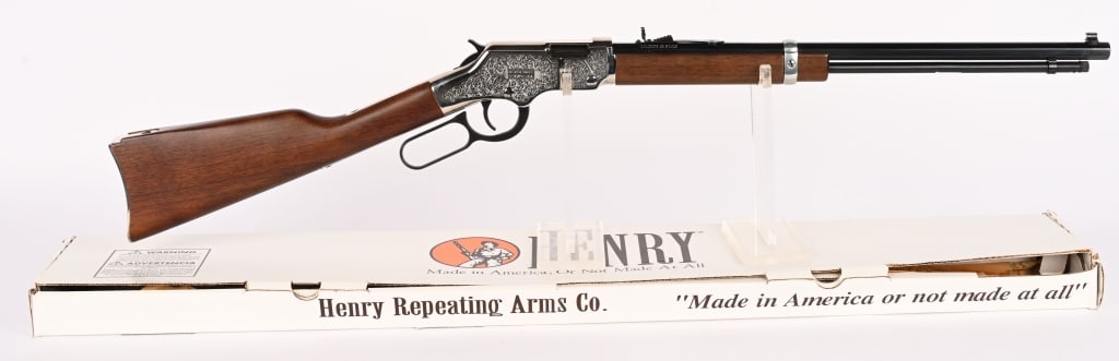BOXED HENRY GOLDEN BOY SILVER LEVER .22 - HOO4SE (1 of 11)