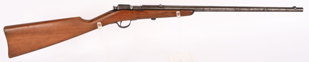 WINCHESTER MODEL 58 YOUTH BOLT ACTION RIFLE: SERIAL NUMBER: NSN. BARREL: 18". CALIBER: .22 S-L. MANUFACTURED: 1928-1931. This takedown model 58 features a round barrel, hardwood stock and fixed front and rear sights. CONDITION: Good. The