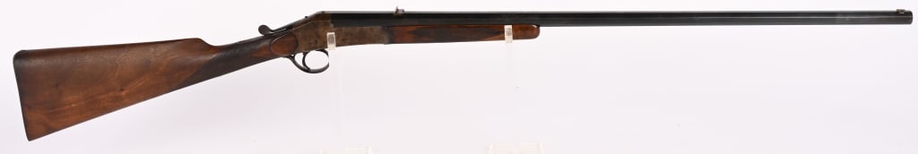 D. CLARKE LEICESTER SINGLE SHOT RIFLE: SERIAL NUMBER: NSN. BARREL: 27 1/2". CALIBER: .284" bore. This Clarke (UK) rifle is a great looking game rifle. It features case color receiver and tang, finely checkered stock and forend, adjustable