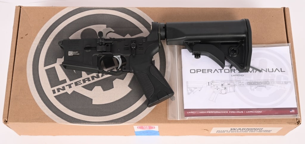 LWRC M61C COMPLETE AMBI LOWER RECEIVER: SERIAL NUMBER: 25-16018. BARREL: N/A. CALIBER: 5.56NATO. This lower features a forged aluminum, hard coat black anodized receiver, Ambidextrous bolt catch, magazine release and safety selector,