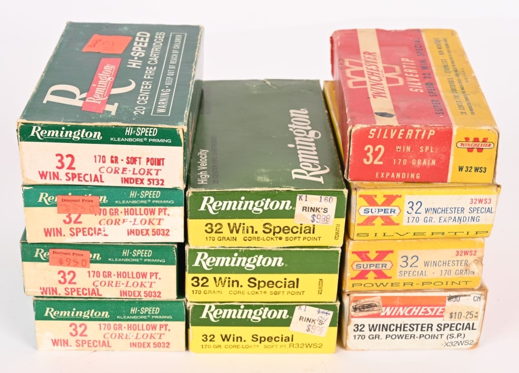 LOT OF 220 ROUNDS .32 WIN SPECIAL RIFLE AMMUNITION (1 of 2)