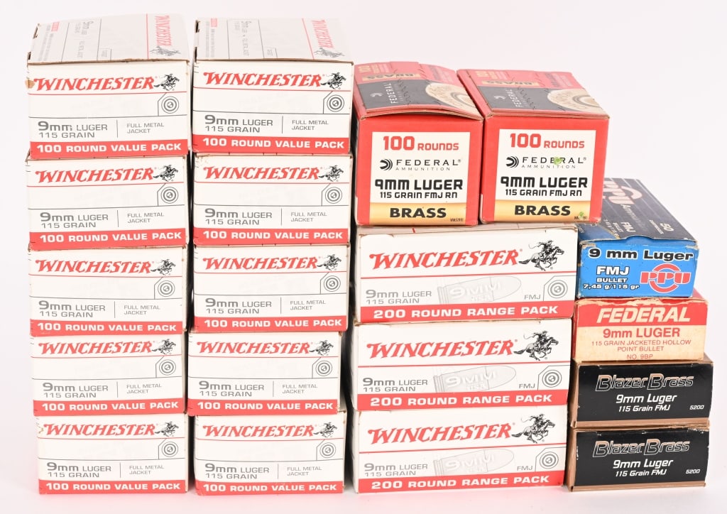 2000 ROUNDS OF BOXED 9MM AMMUNITION (1 of 1)