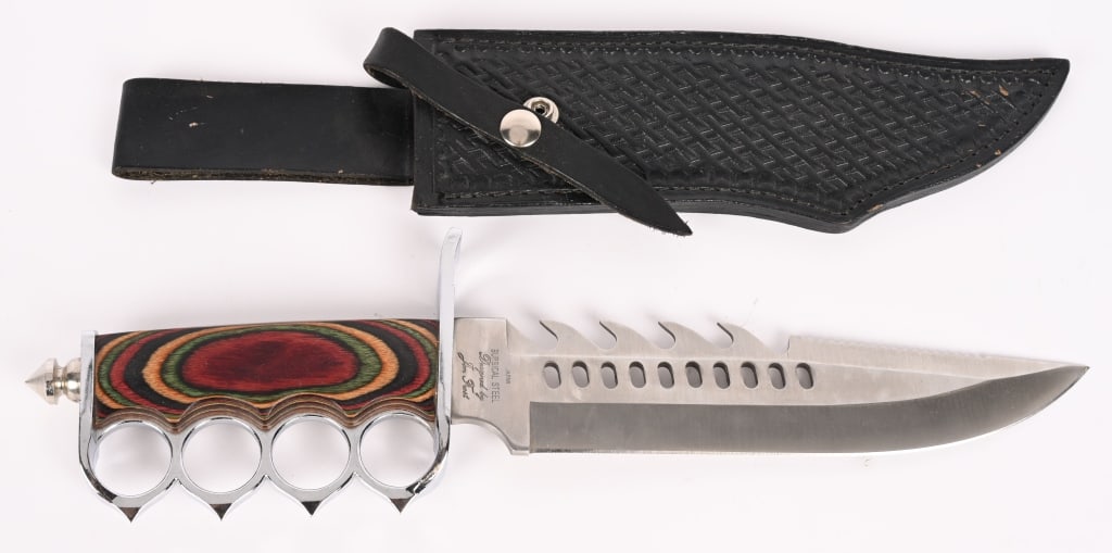 JIM FROST UNDERTAKER BOWIE KNIFE W/ SHEATH (1 of 4)