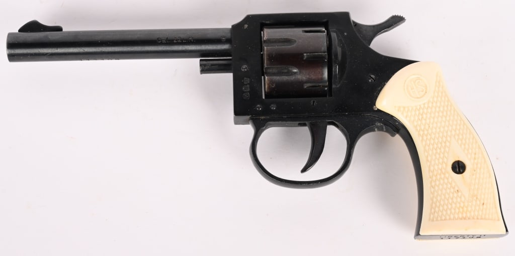 HERBERT SCHMIDT LIBERTY 11 .22 REVOLVER: SERIAL NUMBER: 117108. BARREL: 4". CALIBER: .22 LR. The HS Liberty 11 is a West German made vintage single action revolver featuring white plastic grip panels, lightweight construction and a fluted