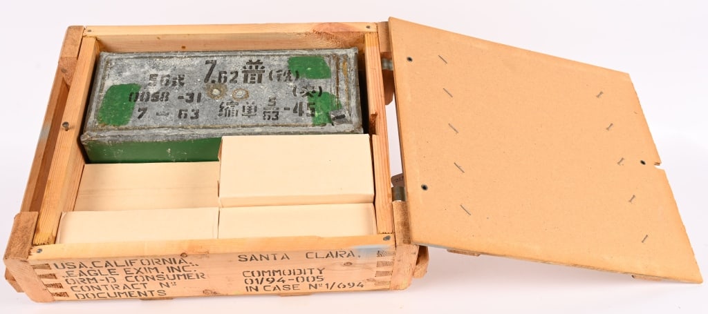 WOOD CRATE OF 7.62X39 RUSSIAN AMMUNITION 1440 RNDS (1 of 2)