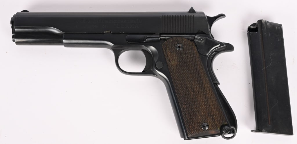GABILONDO Y ELGOIBAR 1911 MODEL VIII PISTOL 9MM: SERIAL NUMBER: 35109. BARREL: 5 ½". CALIBER: 9x23MM LARGO / .38 ACP. Gabilondo y Cia (later known for the Llama trade name) was a Spanish firearms manufacturer in Elgoibar (and later Vitoria) tha
