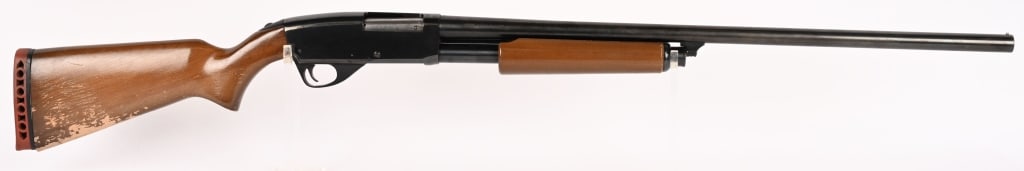 SPRINGFIELD MODEL 67 SERIES C PUMP ACTION SHOTGUN: SERIAL NUMBER: B026697. BARREL: 28". GAUGE: 12 GA. CHOKE: MOD. CHAMBER: 3". LOP: 15". This shot gun features a steel receiver, blued barrel and receiver, smooth wood stocks, rubber butt pad, tang safe