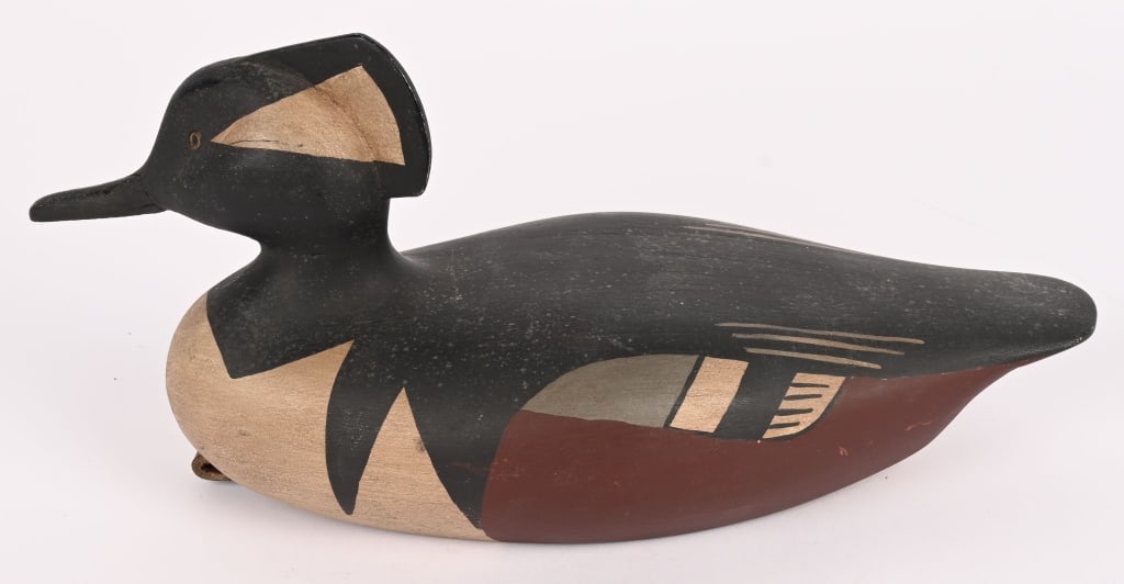 FRED DOBBIMS MERGANSER DRAKE DECOY (1 of 5)