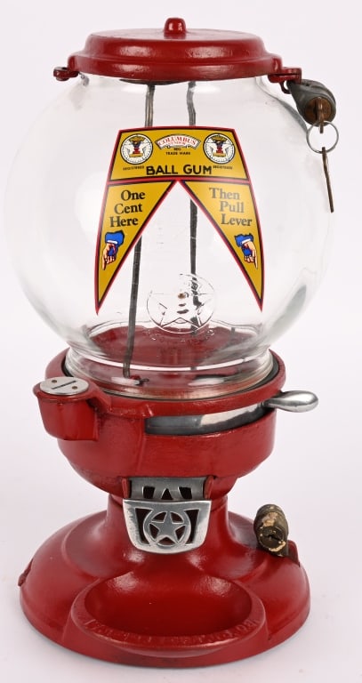 1c COLUMBUS MODEL B GUMBALL MACHINE (1 of 8)