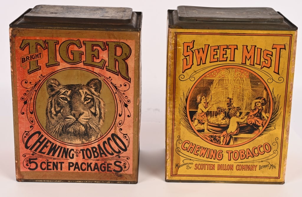 TIGER & SWEET MIST TOBACCO CARDBOARD TINS (1 of 5)