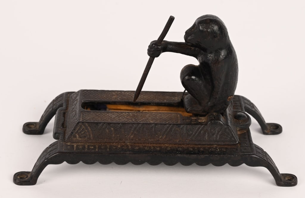 CAST IRON MONKEY MATCH DISPENSER (1 of 5)