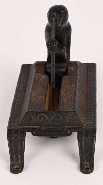 CAST IRON MONKEY MATCH DISPENSER - 2