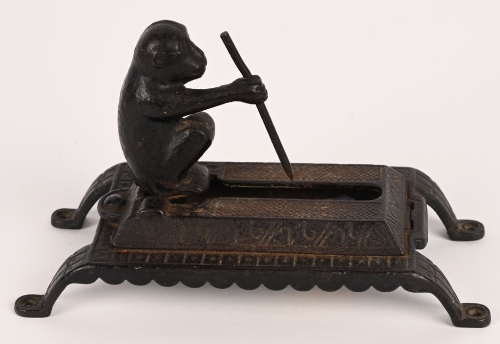 CAST IRON MONKEY MATCH DISPENSER - 3