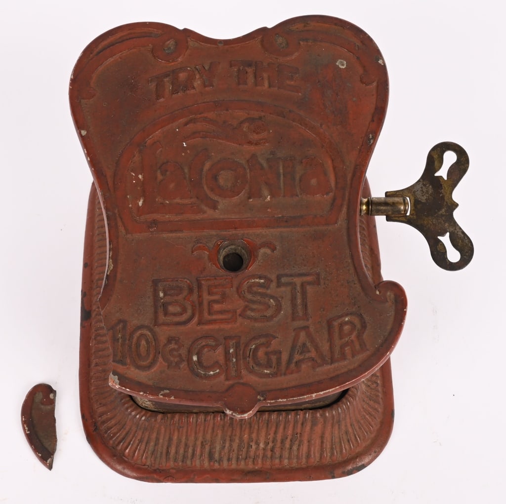 LACONIA CIGAR ADVERTISING MECHANICAL CIGAR CUTTER (1 of 5)