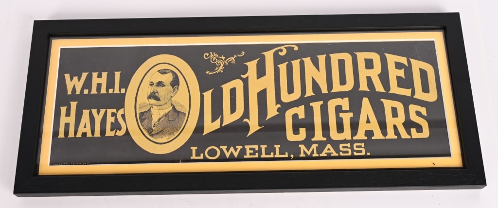 OLD HUNDARD CIGARS CARDBOARD SIGN (1 of 4)