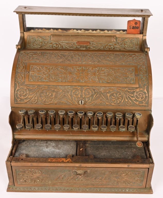 NATIONAL CASH REGISTER #35: National Cash register Model 35. Original as found condition. Missing marble and needs some adjustments to work. 22"x22"x16 1/4" Very Good This is not a standard shippable item and will require 3rd
