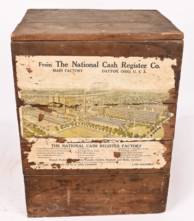NATIONAL CASH REGISTER WOODEN SHIPPING CRATE (1 of 7)
