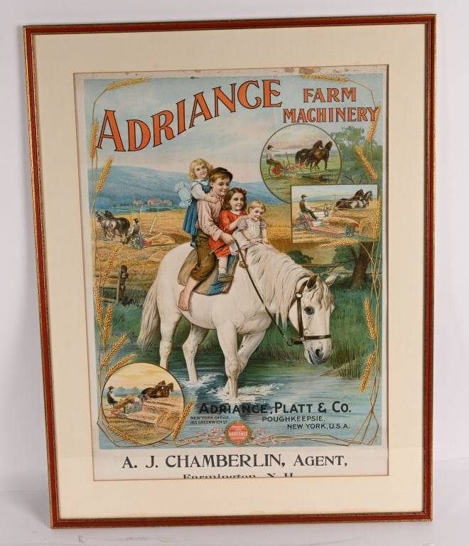 ADRIANGE FARM MACHINERY FRAMED ADVERTISEMENT (1 of 4)