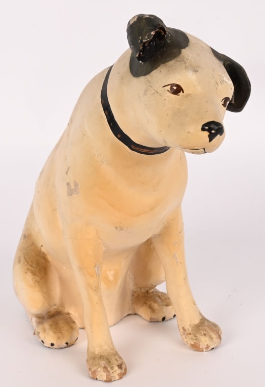 11" COMPOSITION RCA NIPPER DOG ADVERTISING FIGURE (1 of 5)