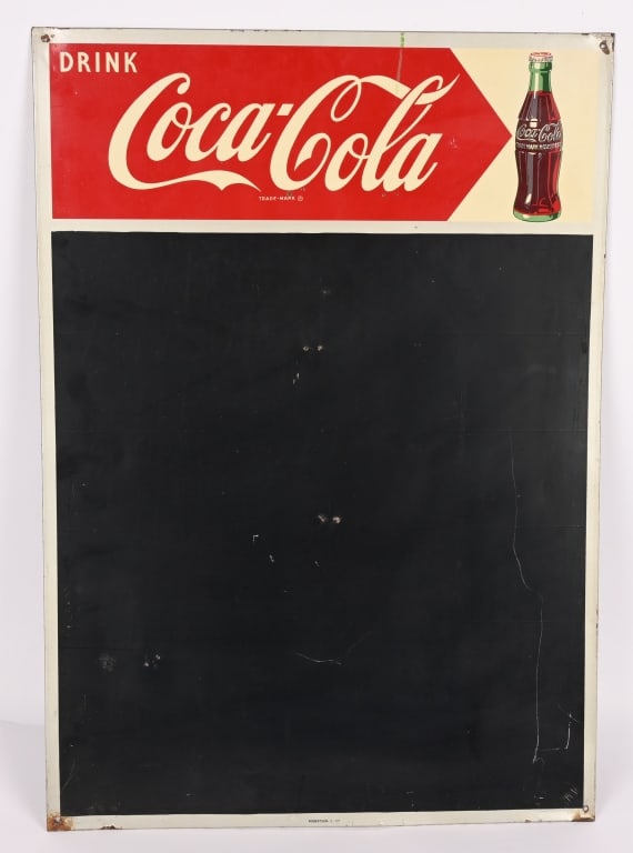 DRINK COCA COLA TIN CHALKBOARD SIGN (1 of 3)