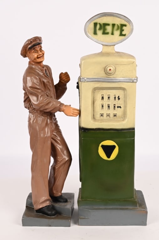 PEPE GAS PUMP & ATTENDANT ADVERTISING FIGURES (1 of 7)