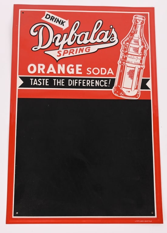 DYBALA'S ORANGE SODA TIN CHALKBOARD SIGN (1 of 3)