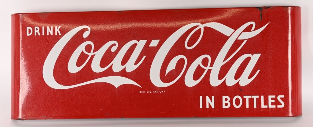 COCA COLA IN BOTTLES PORCELAIN SLED SIGN (1 of 4)
