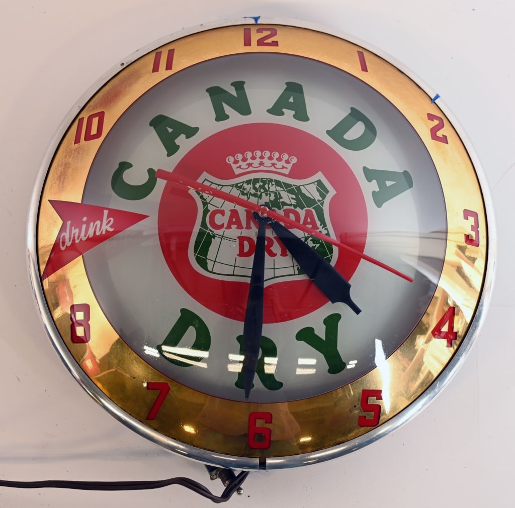 DRINK CANADA DRY DOUBLE BUBBLE CLOCK (1 of 3)