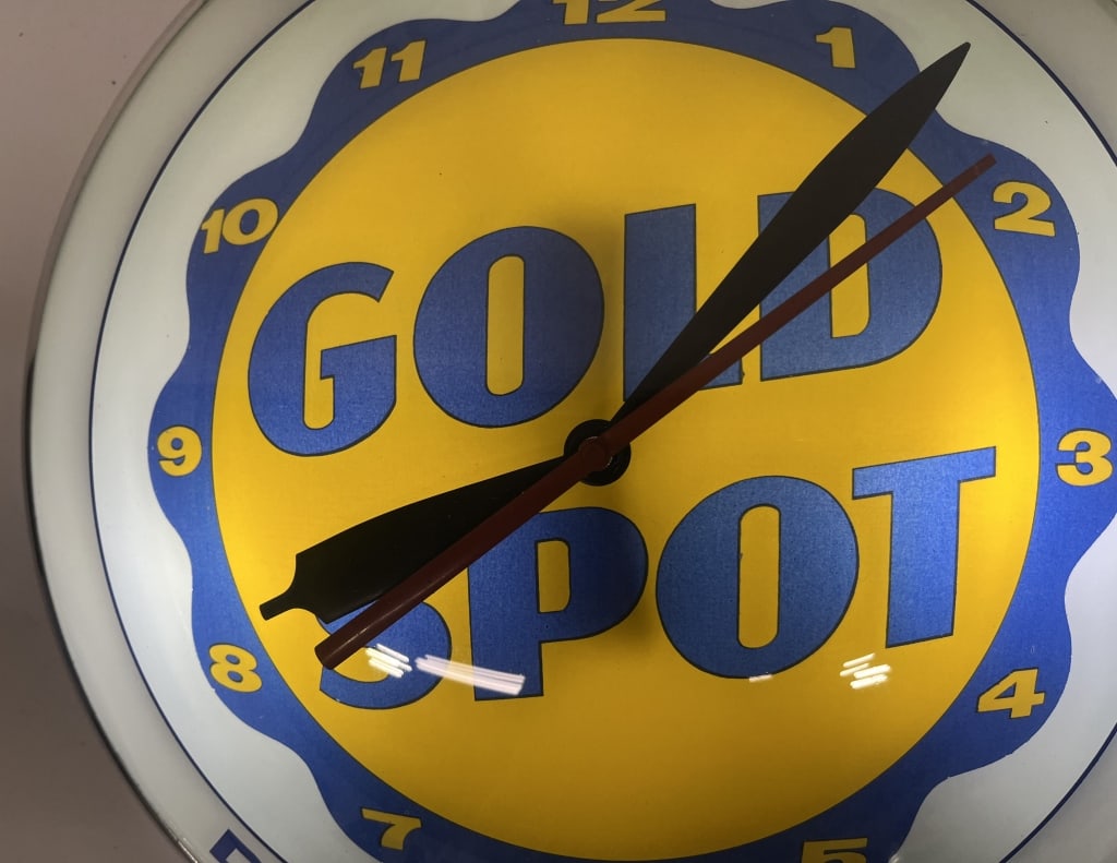 GOLD SPOT DAIRY DOUBLE BUBBLE CLOCK - 2