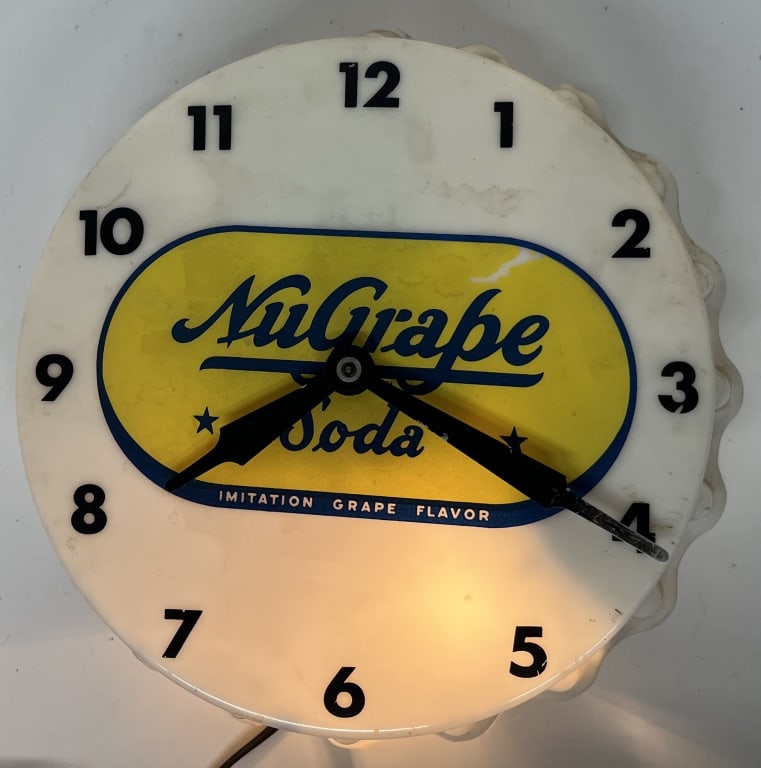 NUGRAPE SODA BOTTLE CAP CLOCK - 3