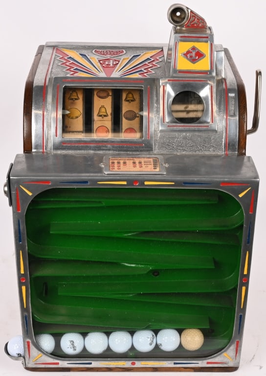 JENNINGS 25c SPORTMANS GOLF BALL SLOT MACHINE (1 of 6)