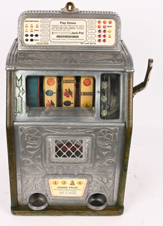 CAILLE 10c SUPERIOR BELL SLOT MACHINE (1 of 6)