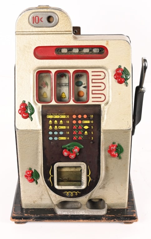 MILLS 10c BLACK CHERRY SLOT MACHINE (1 of 7)