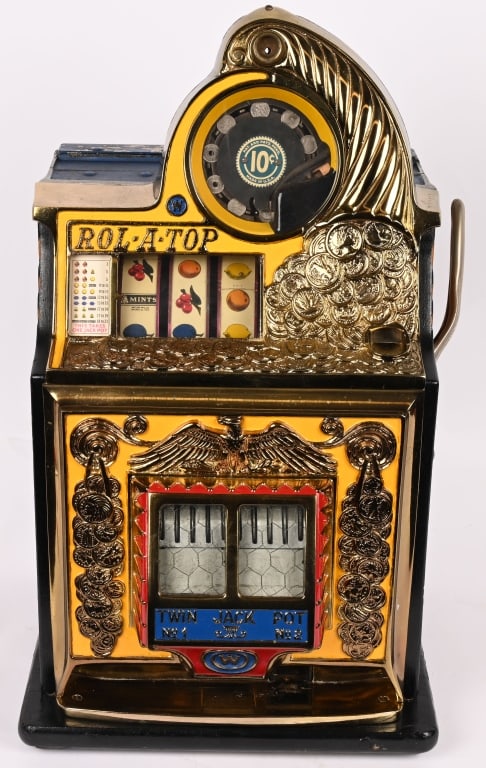 WATLING 10c ROL-A-TOP TWIN JACKPOT SLOT MACHINE (1 of 8)