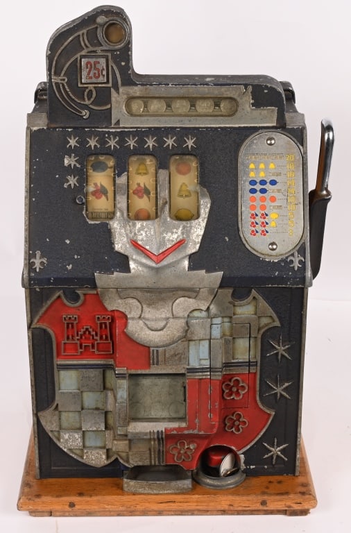 MILLS 25c CASTLE FRONT SLOT MACHINE (1 of 6)