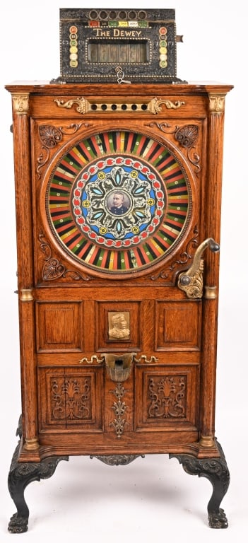 MILLS 5c THE DEWEY UPRIGHT SLOT MACHINE (1 of 18)