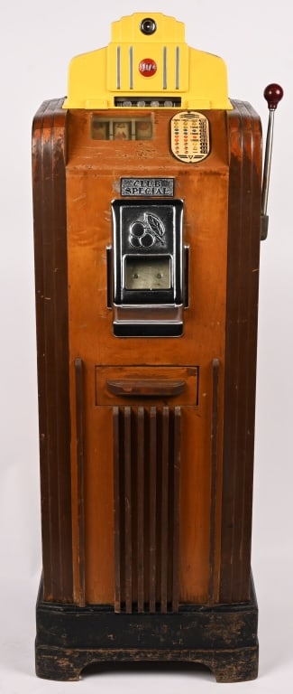 JENNINGS 10c CLUB SPECIAL CONSOLE SLOT MACHINE (1 of 9)