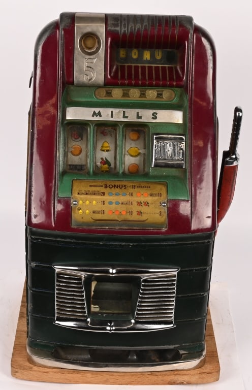 MILLS 5c BONUS SLOT MACHINE (1 of 8)