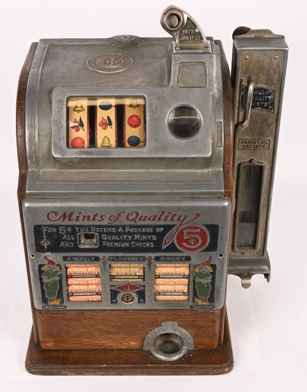 JENNINGS 5c MINTS OF QUALITY SLOT MACHINE (1 of 8)
