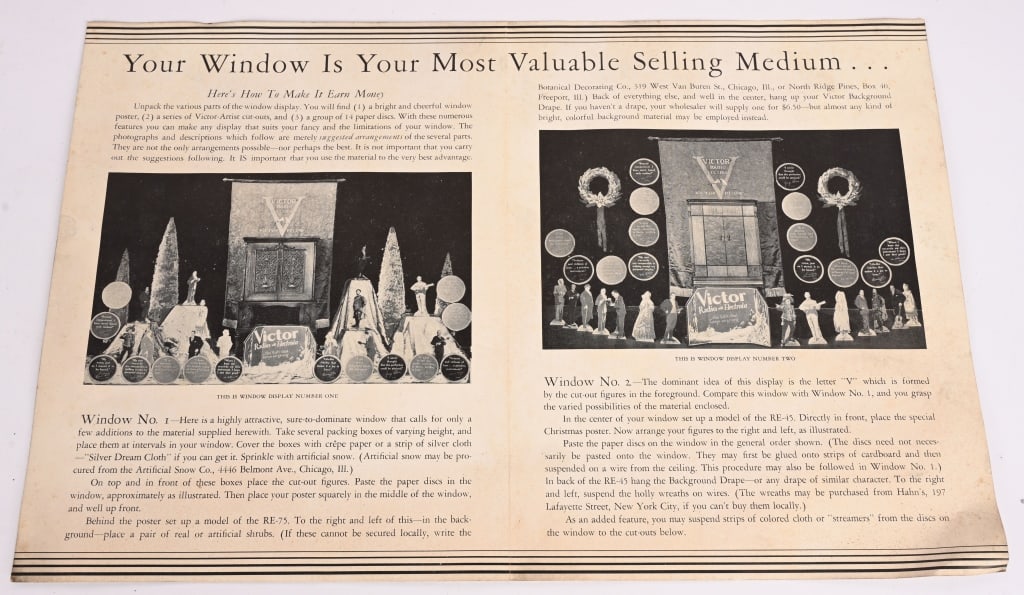 2- RARE VICTOR TALKING MACHINE STORE DISPLAYS - 19