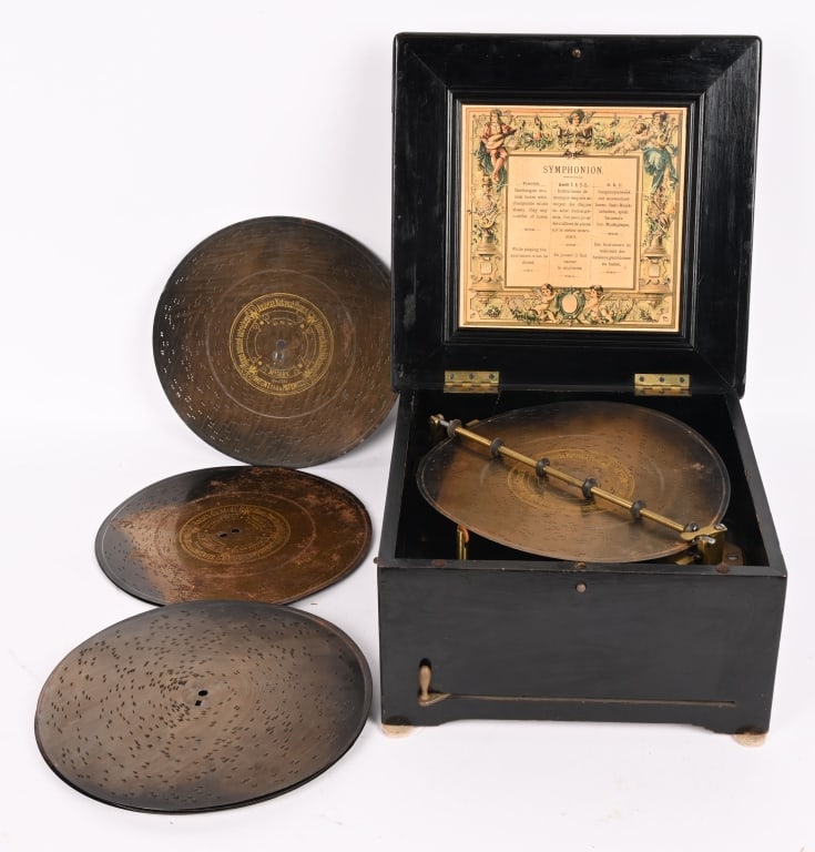 SYMPHONION TABLE TOP DISC MUSIC BOX (1 of 10)