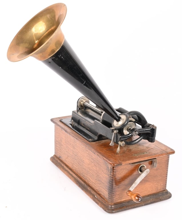 EDISON MODEL D PHONOGRAPH w/ 20 CYLINDERS - 2