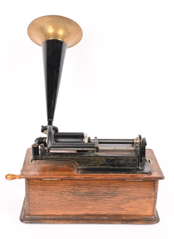 EDISON MODEL D PHONOGRAPH w/ 20 CYLINDERS - 3