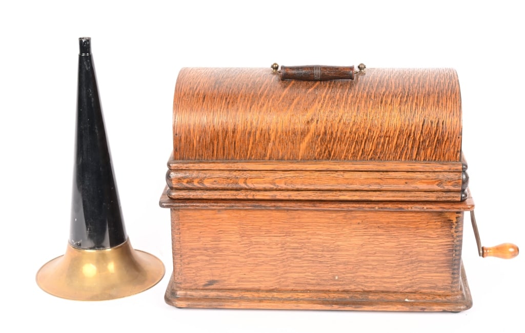 EDISON MODEL D PHONOGRAPH w/ 20 CYLINDERS - 6