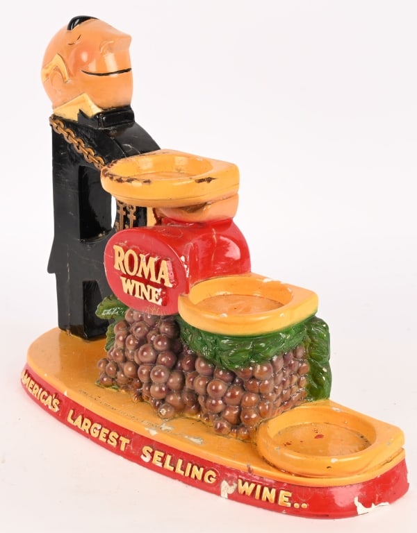 ROMA WINE CHALKWARE BOTTLE DISPLAY - 2