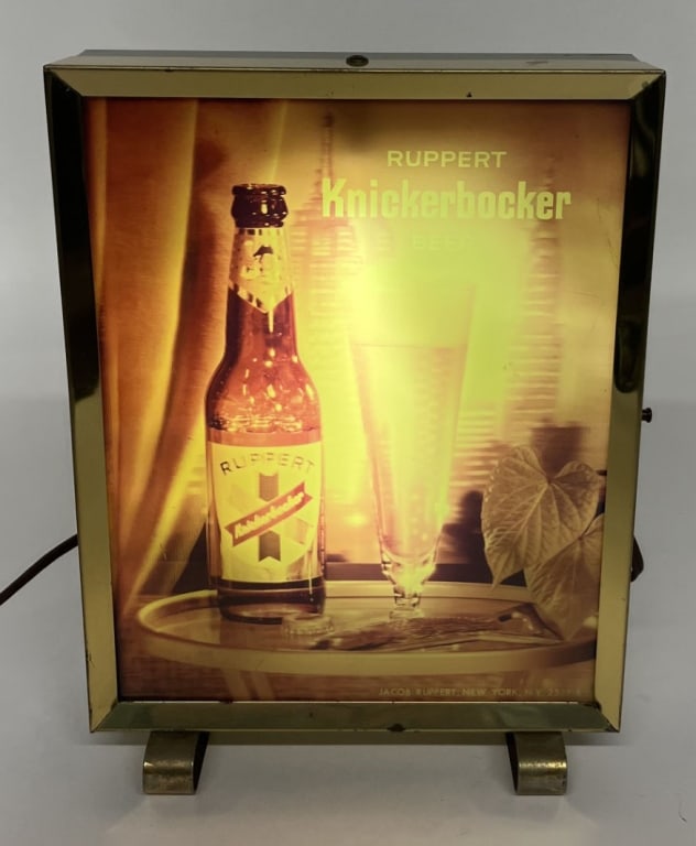 RUPPERT KNICKERBOVKER LIGHT UP ADVERTISING SIGN (1 of 2)