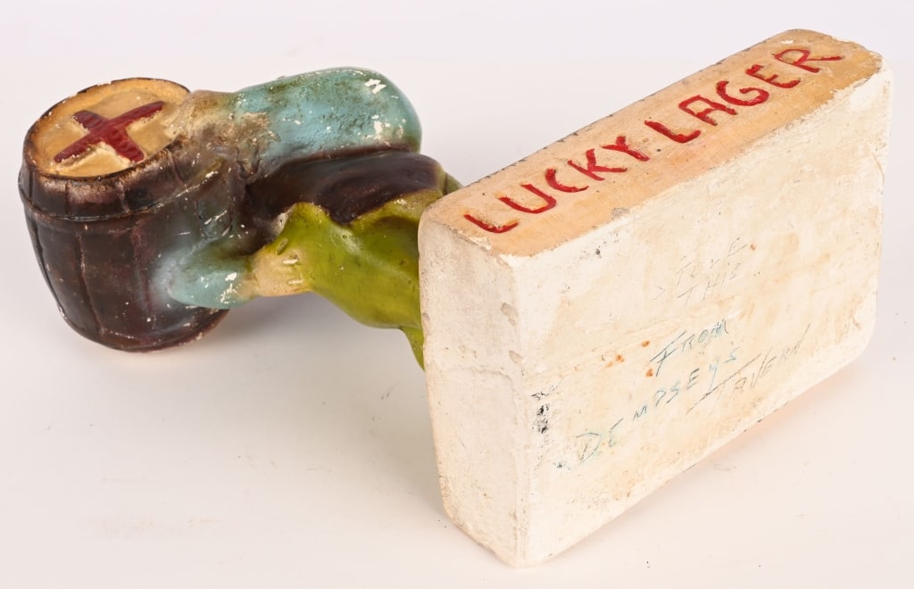 LUCKY LAGER CHALKWARE BOTTLE DISPLAY - 5