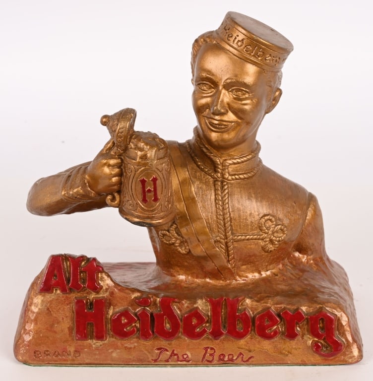 HEIDELBERG BEER CHALKWARE ADVERTISING STATUE (1 of 5)
